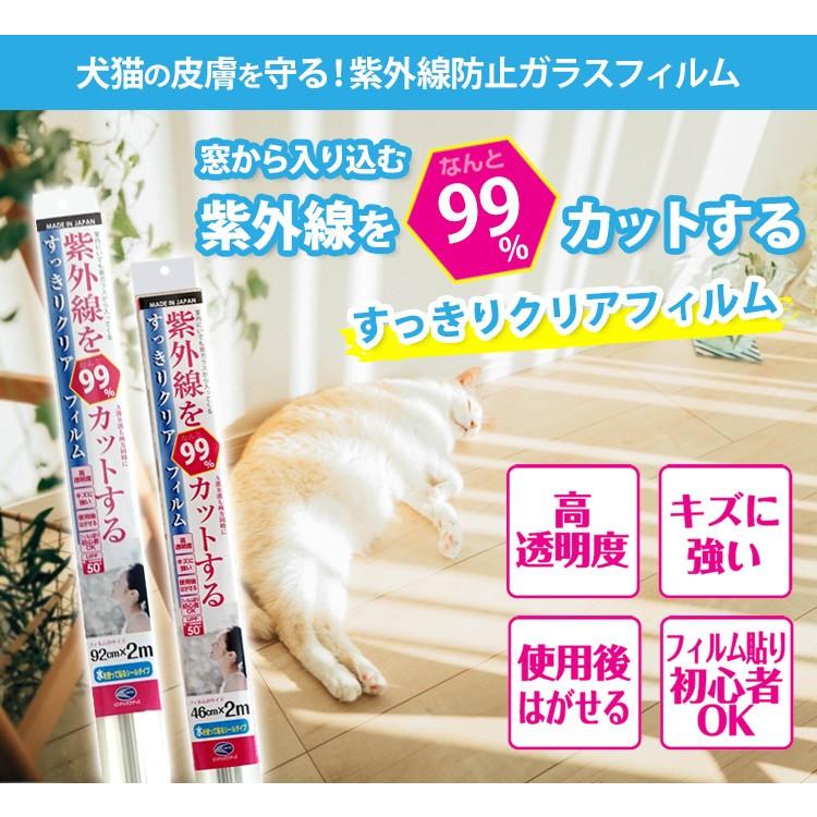 紫外線を99％カットする すっきりクリアフィルム クリアー 無色透明