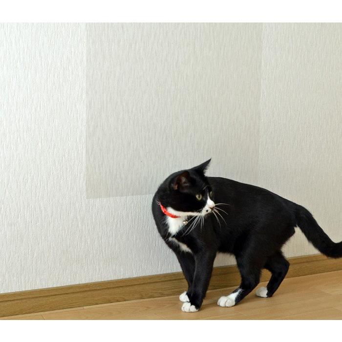 ペット壁保護シート はがせる弱粘着タイプ 半透明 92cm×1m 10枚セット