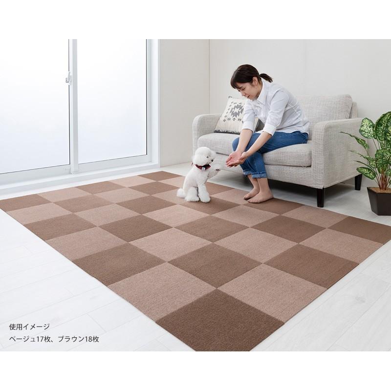 おくだけ吸着 吸着撥水プレミアムマット ループ 30×30cm　同色100枚入 犬用カーペット | サンコー | 11