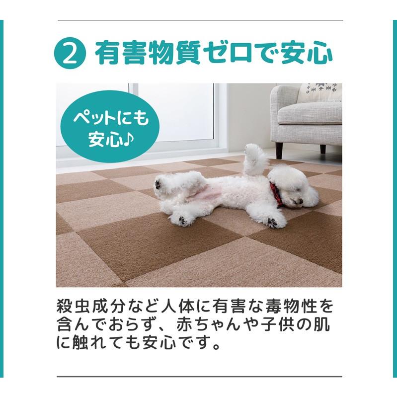 おくだけ吸着 吸着撥水プレミアムマット ループ 30×30cm　同色100枚入 犬用カーペット | サンコー | 03
