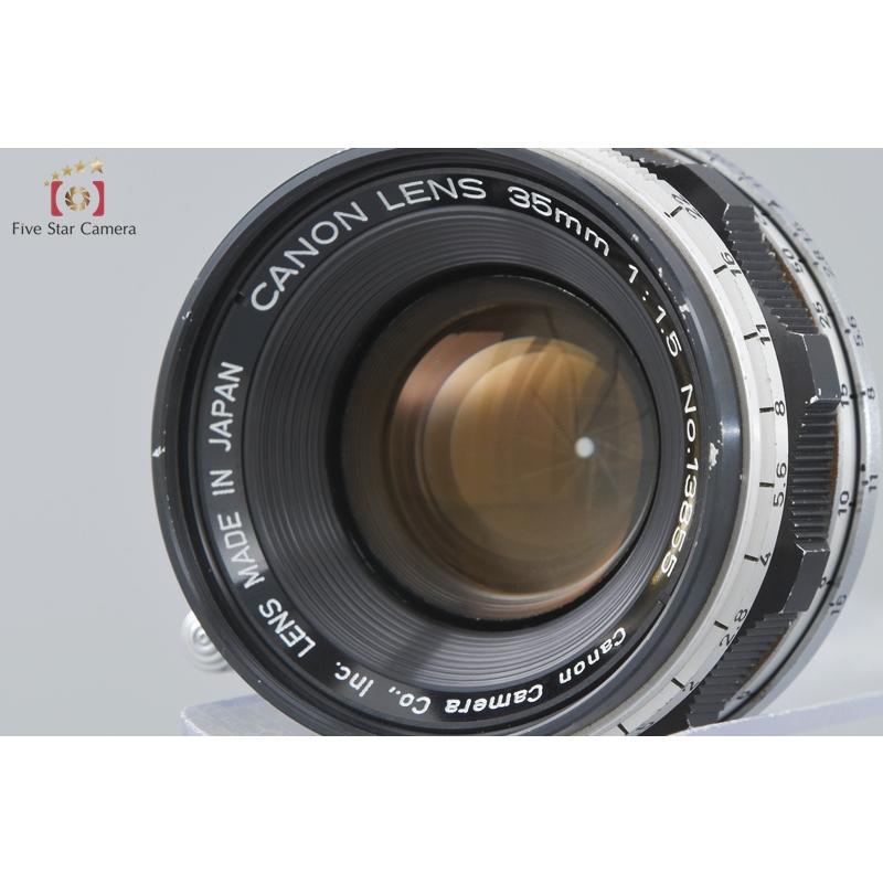 【中古】Canon キヤノン 35mm f/1.5 L39 ライカスクリューマウント ライカM用マウントアダプター付属