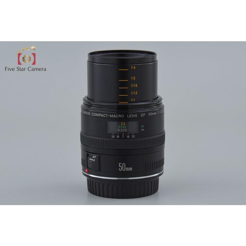 美品 【Canon EF 50mm COMPACT-MACRO 1:2.5】 EFレンズ キヤノン 単焦点レンズ CANON EF 50mm F2.5 コンパクトマクロ