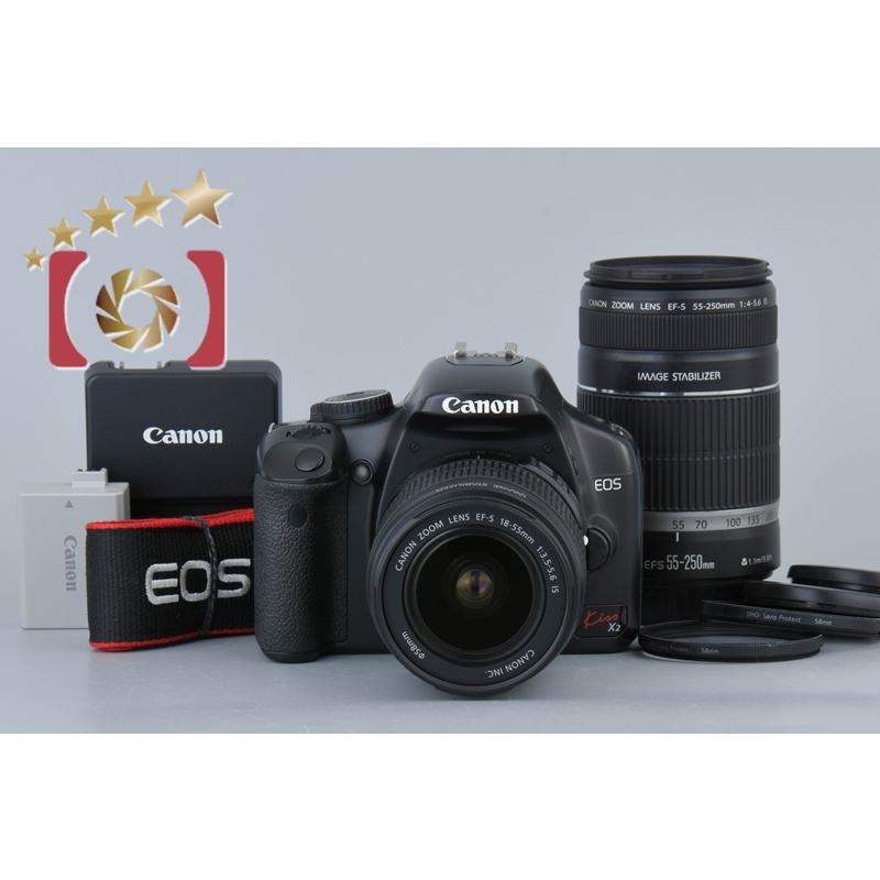 EOS Kiss X2 【中古】Canon キヤノン ダブルズームキット シャッター