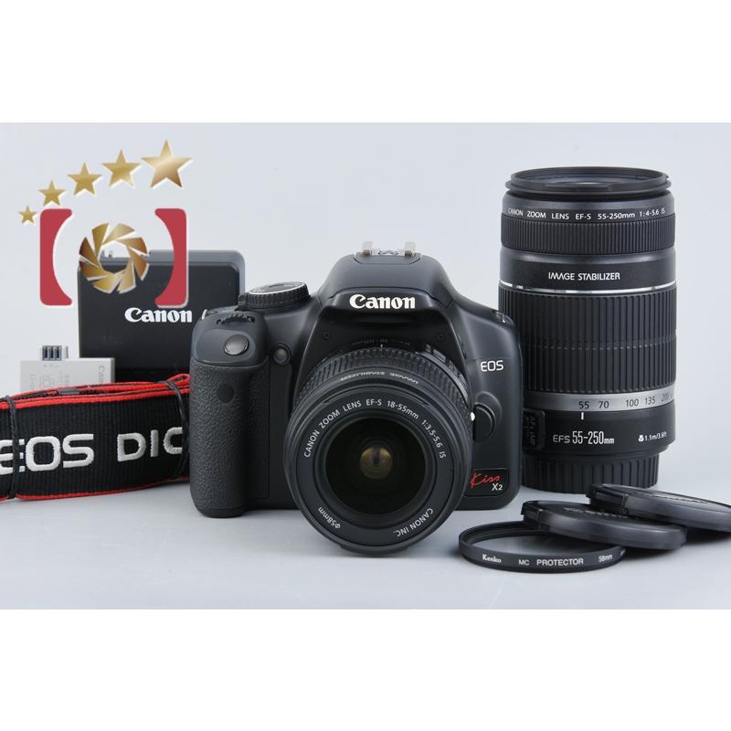 中古】Canon キヤノン EOS Kiss X2 ダブルズームキット シャッター回数 