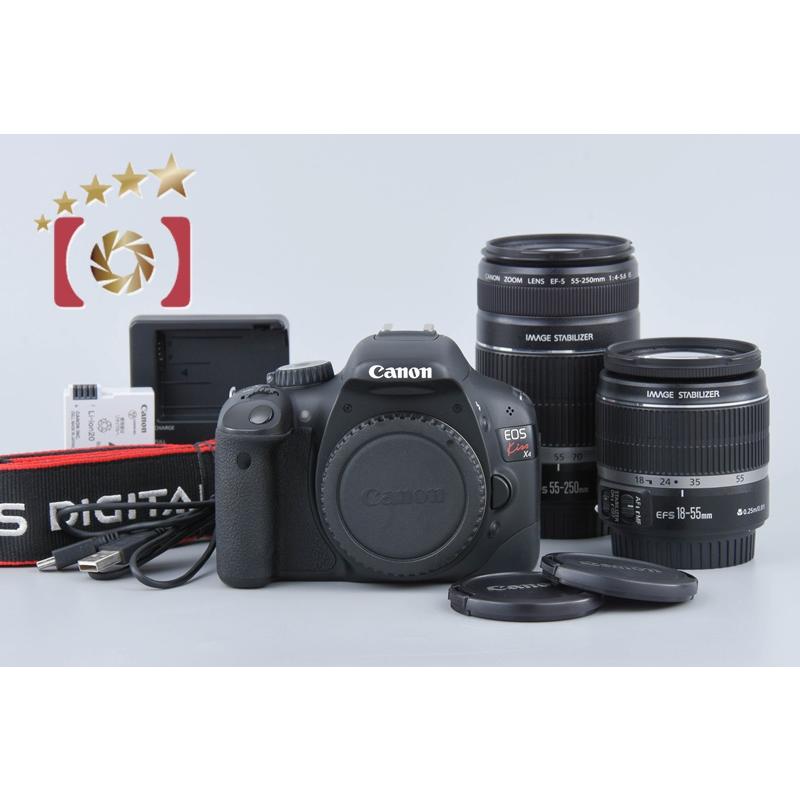 EOS Kiss 【中古】Canon キヤノン X4 ダブルズームキット シャッター