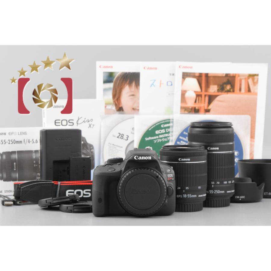 中古】Canon キヤノン EOS Kiss X7 ダブルズームキット デジタル一眼 