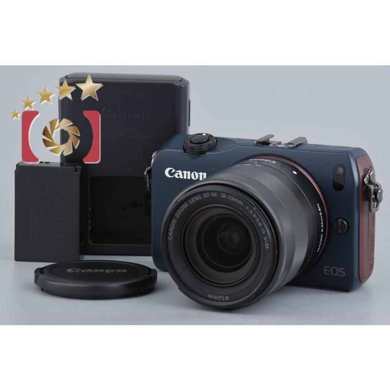 【中古】Canon キヤノン EOS M EF-M 18-55 IS STM レンズキット ベイブルー キヤノン EOS M EF-M18-55 IS STM レンズキット ベイブルー | ミラー