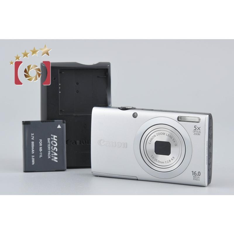 PowerShot 【中古】Canon キヤノン A2400 IS シルバー コンパクト