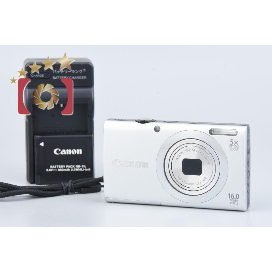中古】Canon キヤノン PowerShot A2400 IS シルバー コンパクト 