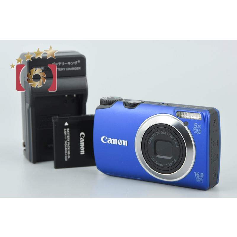 PowerShot 【中古】Canon キヤノン A3300 IS ブルー コンパクト