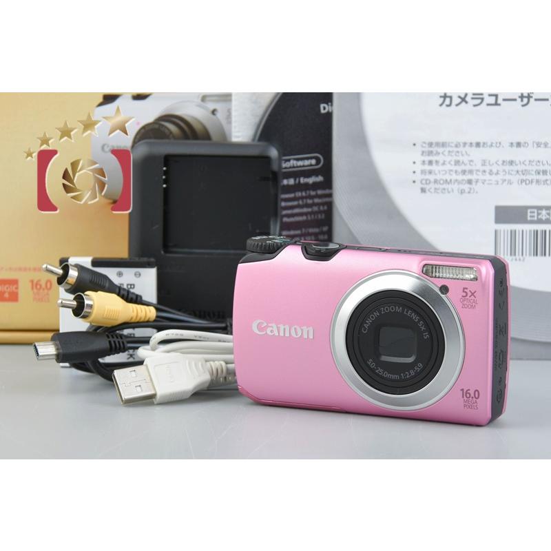 新品級 キヤノン PowerShot A3300 IS ピンク PowerShot 【中古】Canon キヤノン A3300 IS ピンク コンパクト