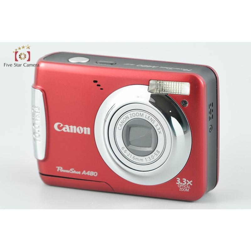 Canon PowerShot A480 コンパクトデジタルカメラ 中古 PowerShot 【中古】Canon キヤノン A480 レッド コンパクトデジタル