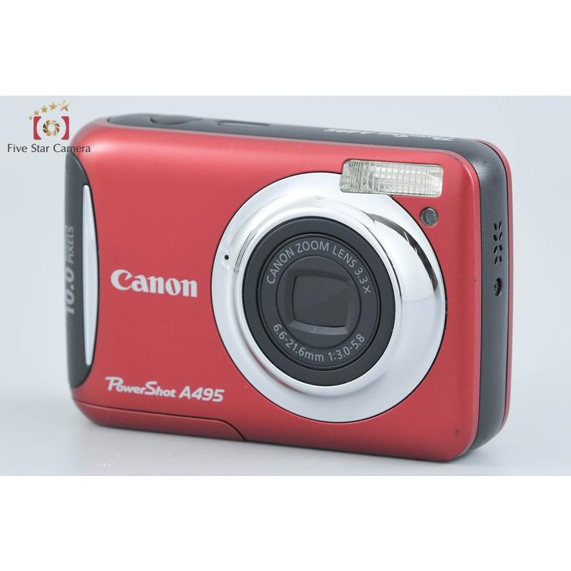 Canon デジカメ Power Shot A495 レッド カメラ PowerShot 【中古】Canon キヤノン A495 レッド コンパクト