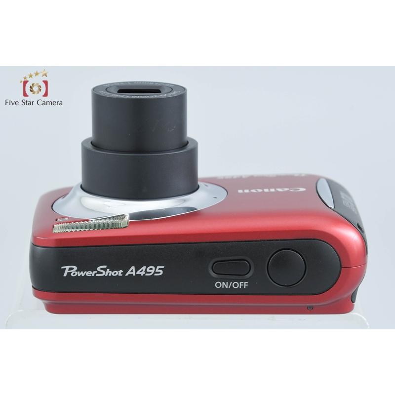 PowerShot 【中古】Canon キヤノン A495 レッド コンパクト