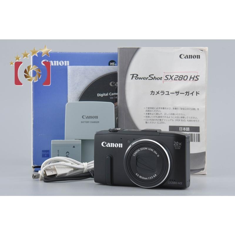 PowerShot 【中古】Canon キヤノン SX280 HS ブラック コンパクト