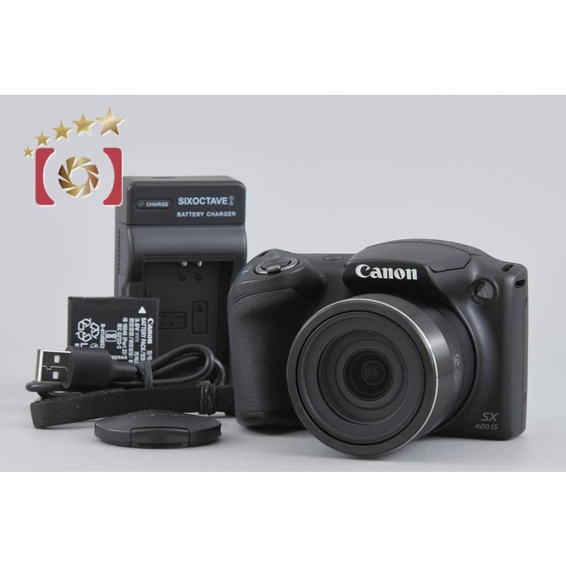 PowerShot 【中古】Canon キヤノン SX420 IS ブラック コンパクト