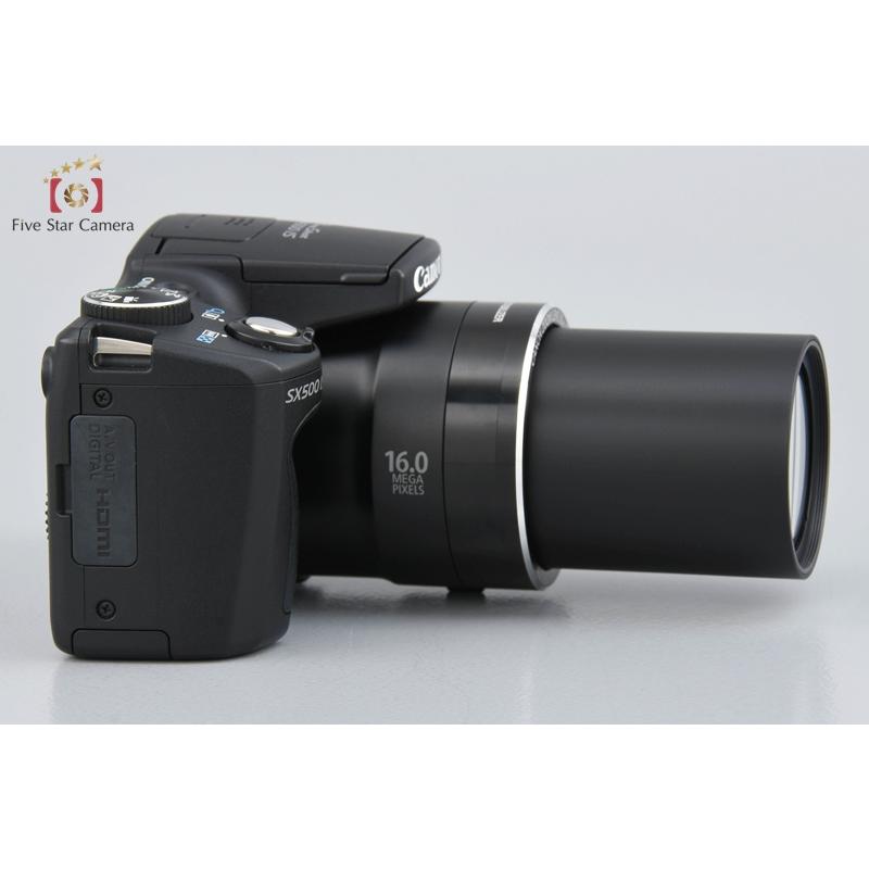【中古】Canon キヤノン PowerShot SX500 IS ブラック コンパクトデジタルカメラ
