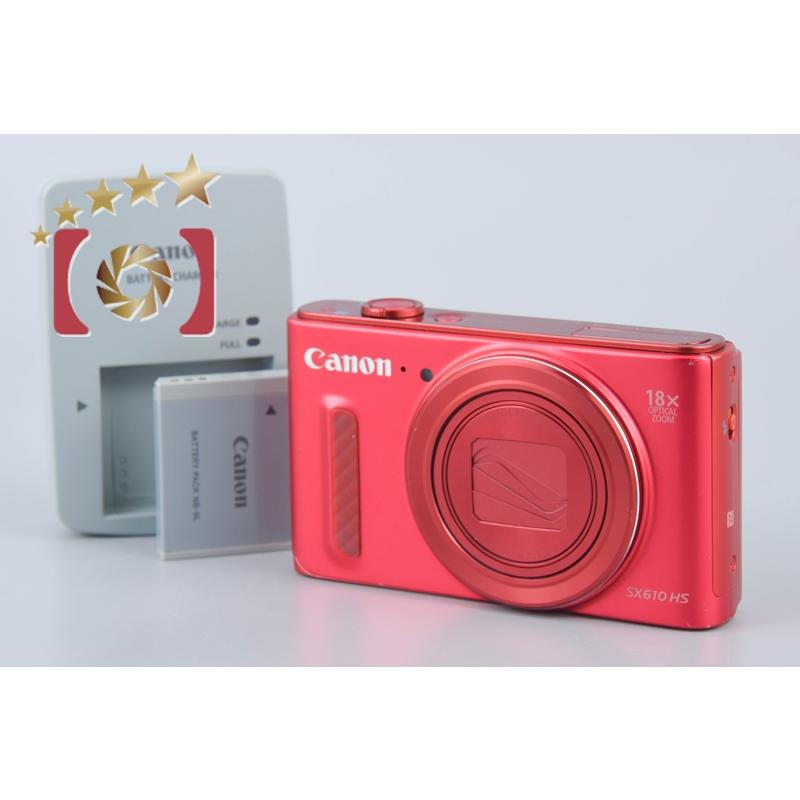 PowerShot 【中古】Canon キヤノン SX610 HS レッド コンパクト PowerShot 【中古】Canon キヤノン SX610 HS レッド コンパクト