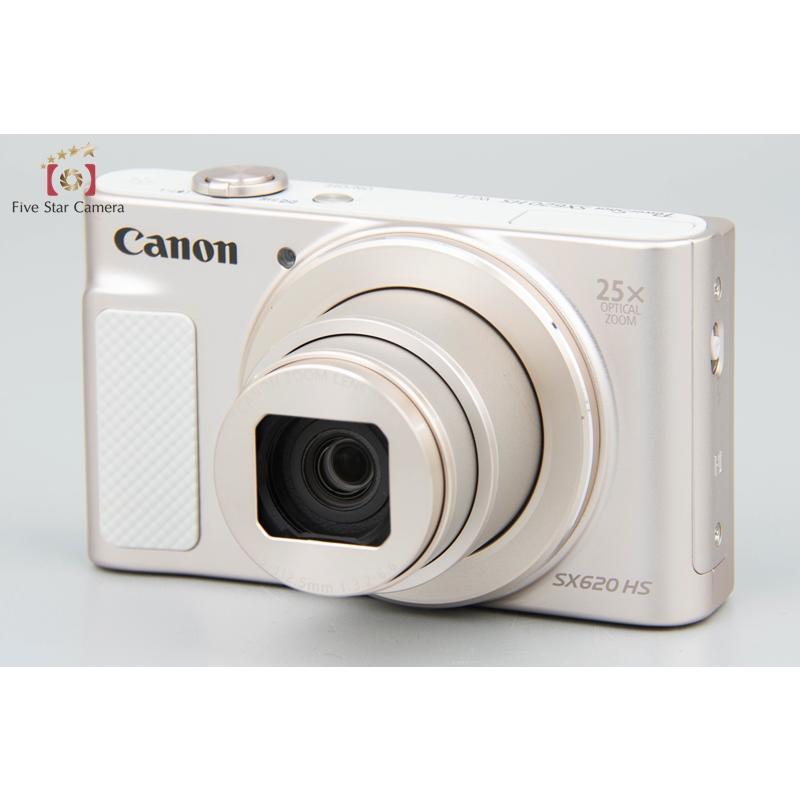 【中古】Canon キヤノン PowerShot SX620 HS ホワイト コンパクトデジタルカメラ｜five-star-camera｜02