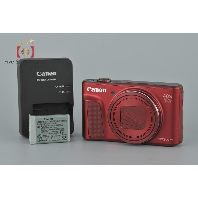 中古】Canon キヤノン PowerShot SX720 HS レッド コンパクトデジタル 