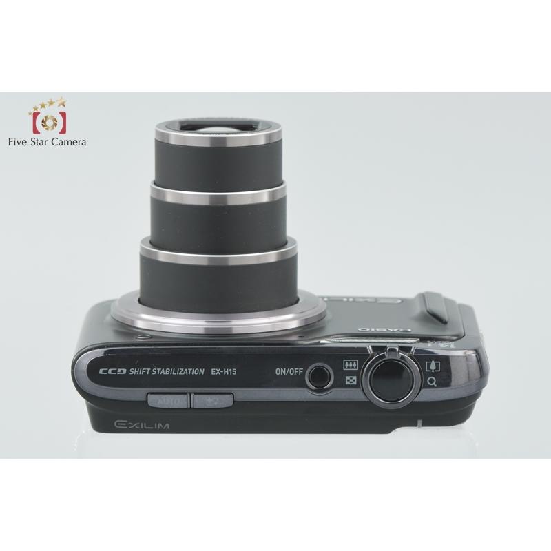 【中古】Casio カシオ EXILIM EX-H15 ブラック コンパクトデジタルカメラ｜five-star-camera｜08