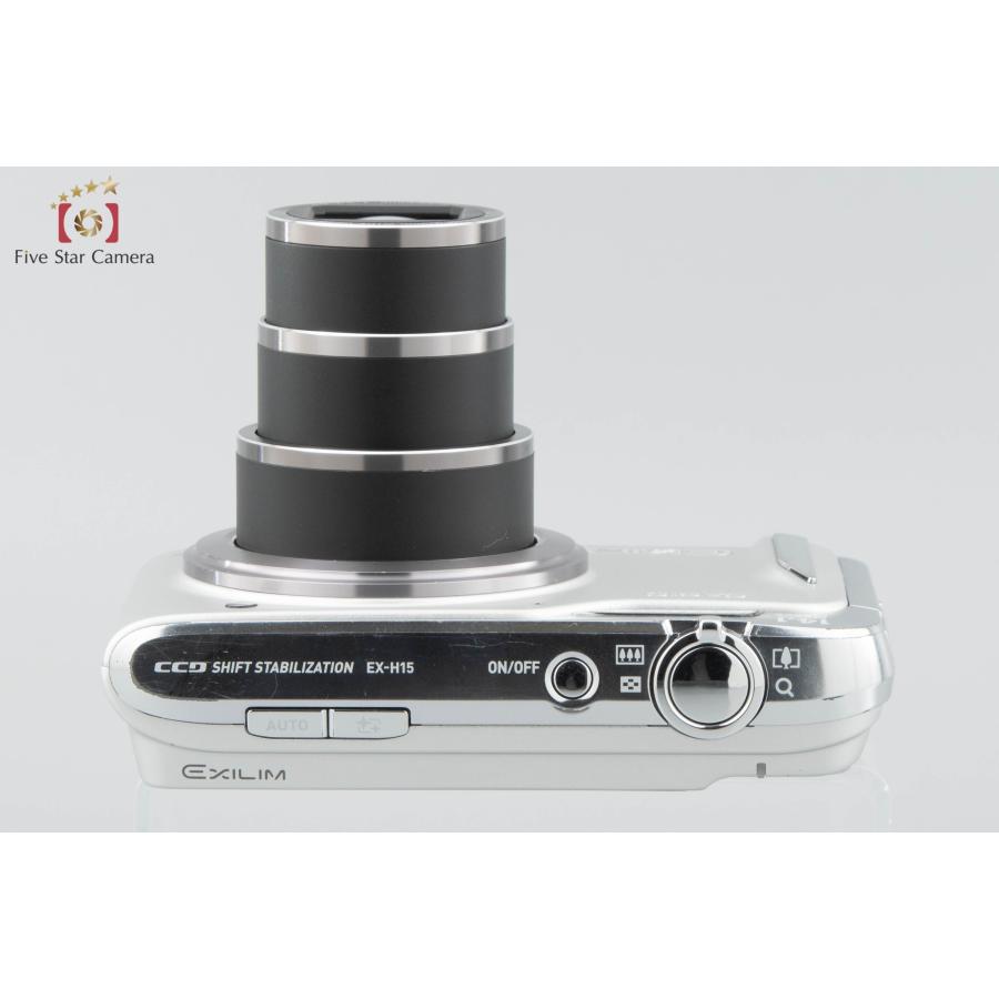 ☆*美品★*　CASIO EX-H15 シルバー コンパクトデジタルカメラ EXILIM 【中古】CASIO カシオ EX-H15 シルバー コンパクト