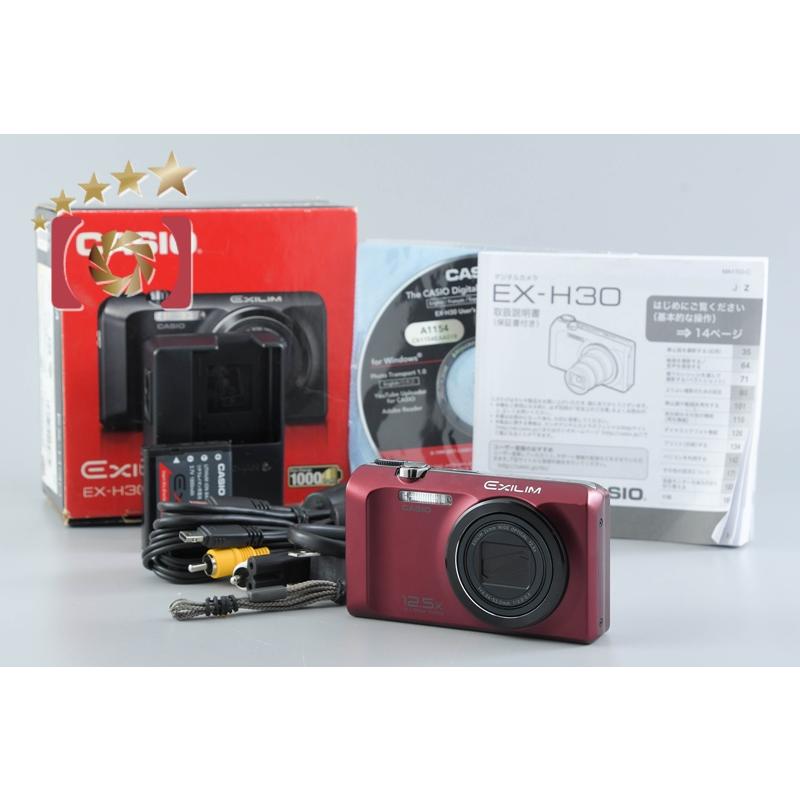 CASIO EXILIM コンパクトデジタルカメラ レッドEX-H30 EXILIM 【中古】Casio カシオ EX-H30 レッド コンパクトデジタル