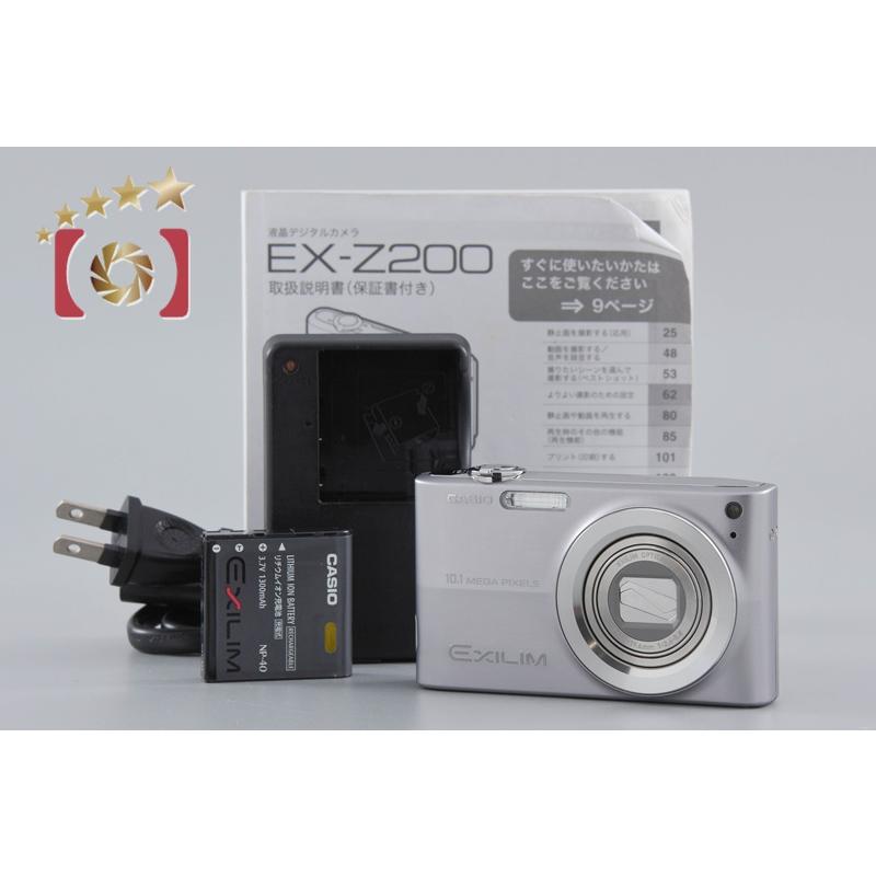 中古】Casio カシオ EXILIM ZOOM EX-Z200 シルバー コンパクトデジタル