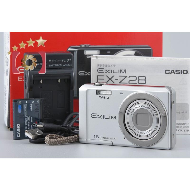 EXILIM 【中古】CASIO カシオ EX-Z28 シルバー コンパクトデジタル 
