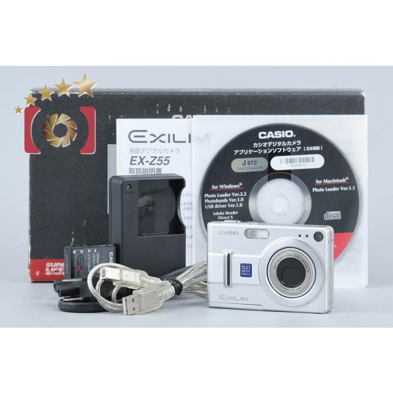 EXILIM 【中古】Casio カシオ EX-Z55 シルバー コンパクト