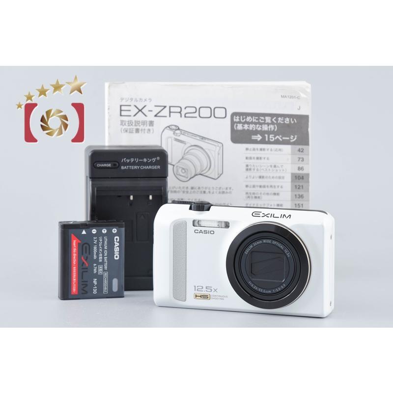 中古　CASIO EXILIM EX-ZR200 デジカメ EXILIM ZOOM 【中古】Casio カシオ EX-ZR200 ホワイト