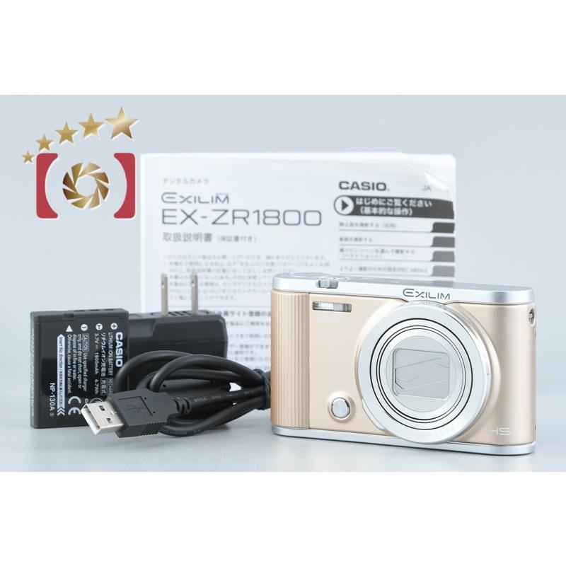 CASIO EXILIM EX-ZR1800コンパクトデジタルカメラ　ゴールド HIGH SPEED EXILIM 【中古】Casio カシオ EX-ZR1800 ゴールド