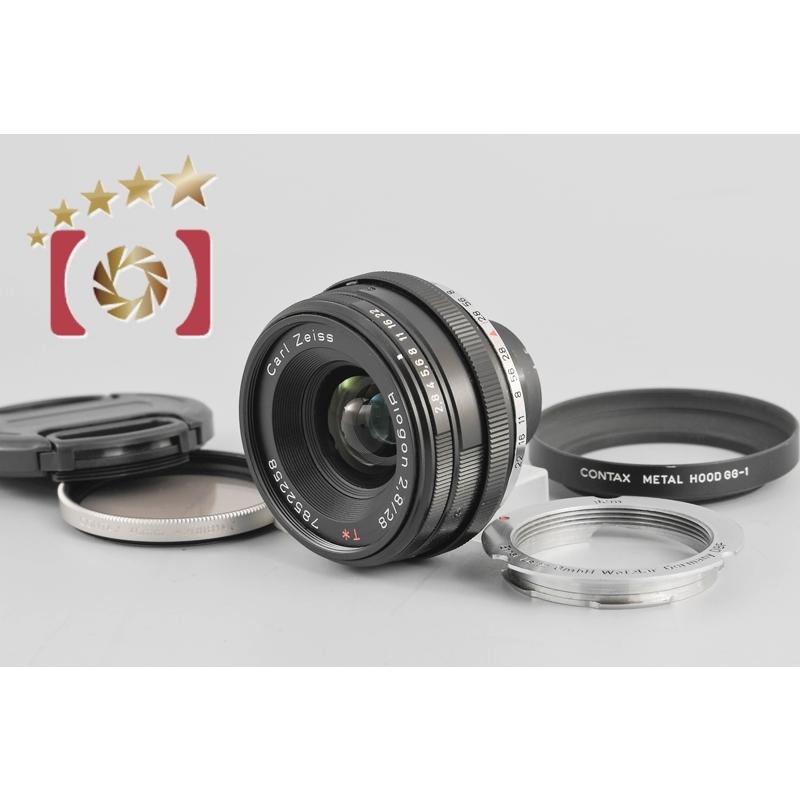 中古】CONTAX コンタックス Carl Zeiss Biogon 28mm f/2.8 T* ブラック 