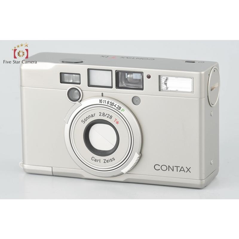 中古】CONTAX コンタックス Tix シルバー コンパクトフィルムカメラ 元