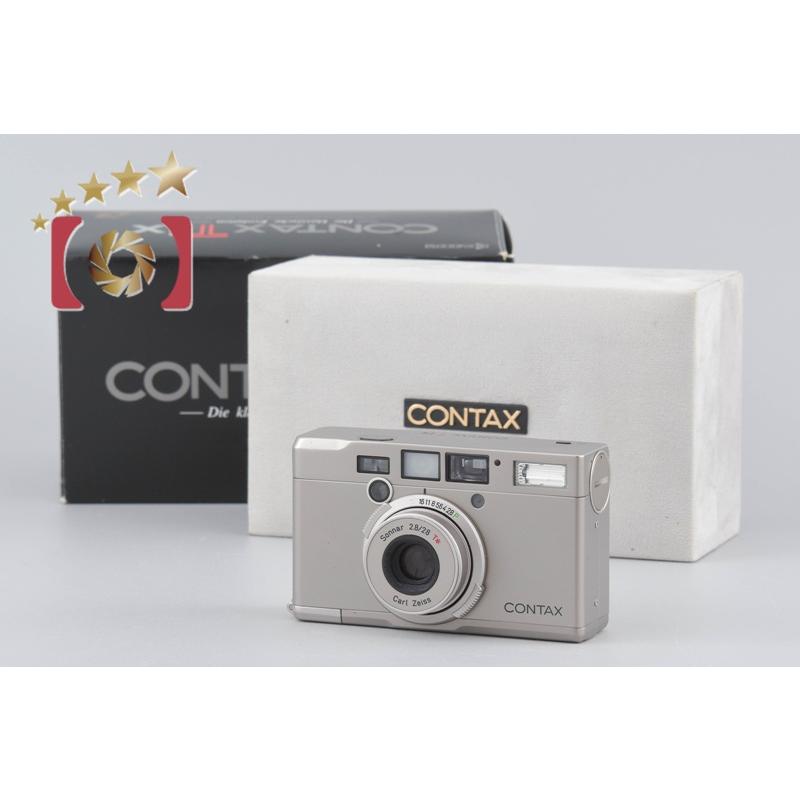 中古】CONTAX コンタックス Tix シルバー コンパクトフィルムカメラ 元