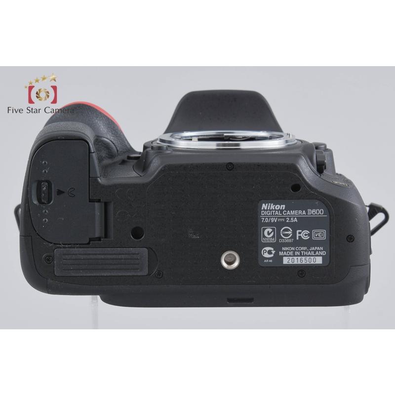 【中古】Nikon ニコン D600 デジタル一眼レフカメラ シャッター回数僅少 元箱付き ニコン（Nikon） 【中古】Nikon D600 デジタル一眼レフカメラ