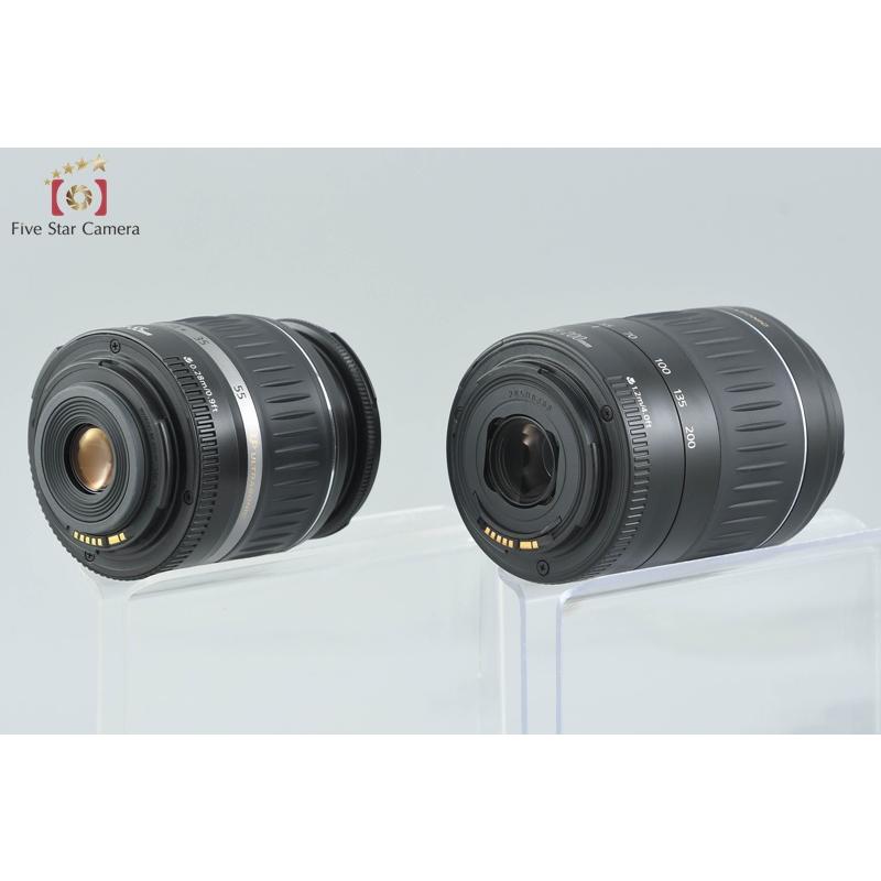 【中古】Canon キヤノン EOS Kiss Digital X ブラック + EF-S 18-55mm f/3.5-5.6 II USM + EF 55-200mm f/4.5-5.6 II USM | キヤノン | 09