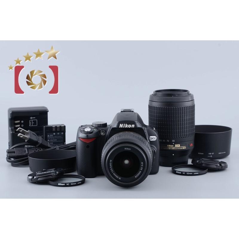 【美品】ニコン Nikon D60 Wズームキット 一眼レフ カメラ 中古 ニコン（Nikon） 【中古】Nikon D60 ダブルズームキット : 中古カメラ