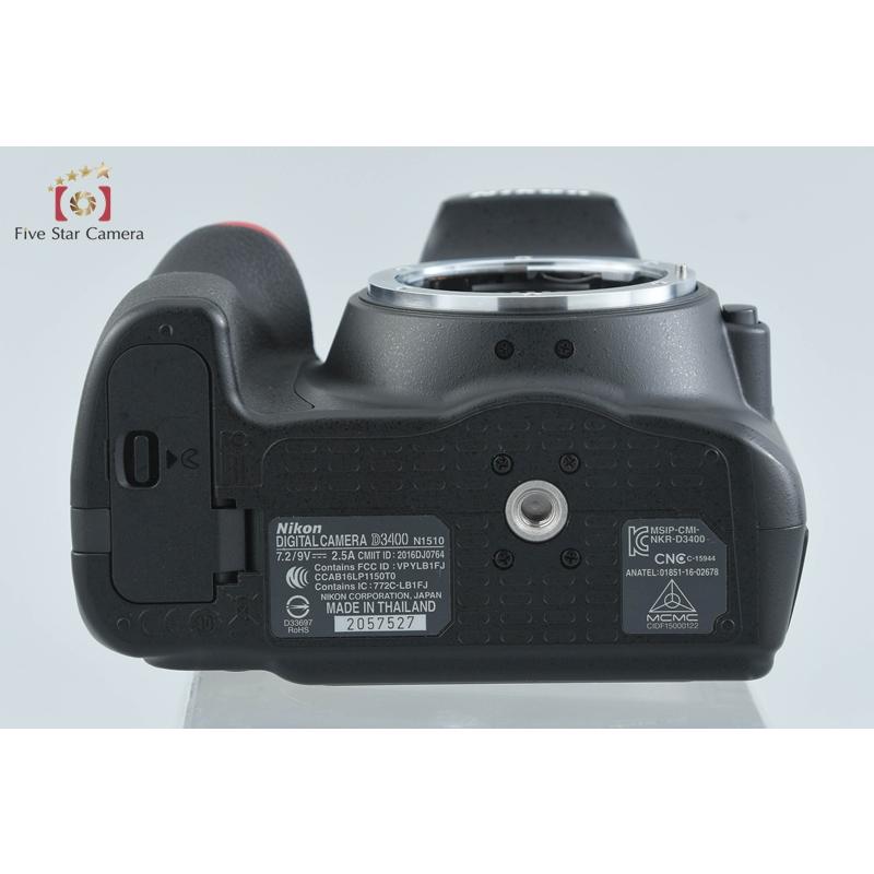 【中古】Nikon ニコン D3400 デジタル一眼レフカメラ シャッター回数僅少 ニコン（Nikon） 【中古】Nikon D3400 デジタル一眼レフカメラ