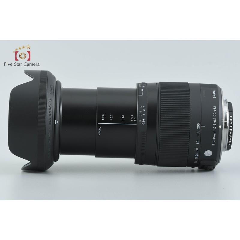 【中古】SIGMA シグマ 18-200mm f/3.5-6.3 DC OS HSM Contemporary ニコン用