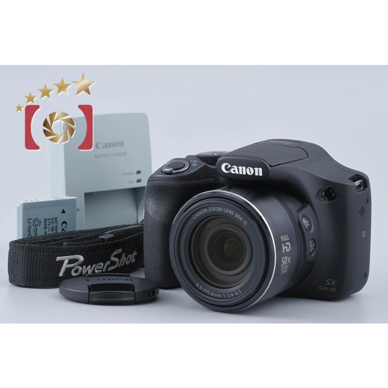 【中古】Canon キヤノン PowerShot SX530 HS ブラック コンパクトデジタルカメラ Canon Powershot SX530 HS 16mp Digital Camera w/ Battery