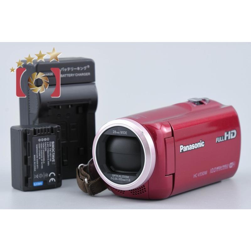 【中古美品】Panasonic ビデオカメラ HC-V550M +その他 Panasonic（パナソニック） 【中古】Panasonic HC-V550M レッド