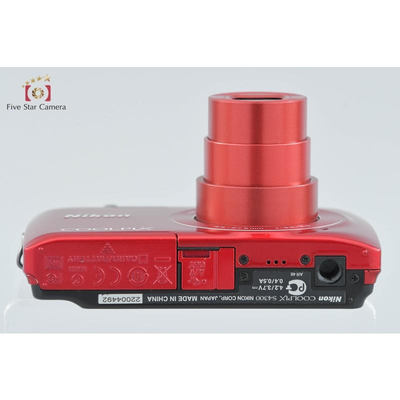【中古】Nikon ニコン COOLPIX S4300 グロッシーレッド コンパクトデジタルカメラ