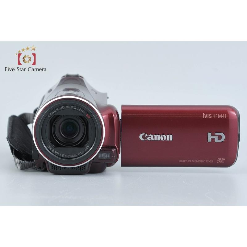 【中古】Canon キヤノン iVIS HF M41 レッド ビデオカメラ Canon デジタルビデオカメラ iVIS HF M41