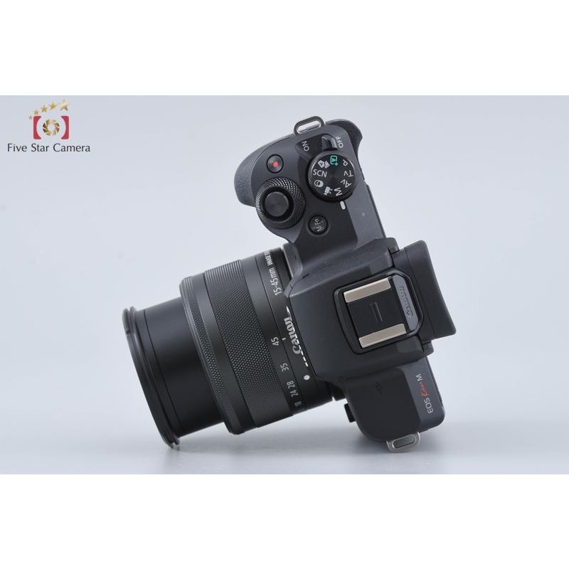 【中古】Canon キヤノン EOS Kiss M EF-M 15-45 IS STM レンズキット ブラック シャッター回数僅少 キヤノン（Canon） 【中古】Canon EOS Kiss M EF-M 15-45 IS STM