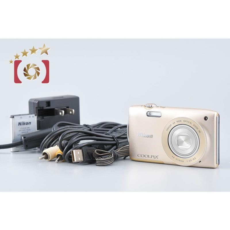 【中古】Nikon デジタルカメラ COOLPIX (クールピクス) S3300 スイートゴールド S3300GL COOLPIX 【中古】Nikon ニコン S3300 スイートゴールド コンパクト