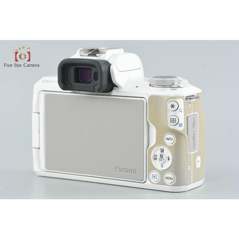 【中森さま専用】CanonEOS kiss M used 白 ダブルズームキット 中古】Canon キヤノン EOS Kiss M ダブルズームレンズキット ホワイト