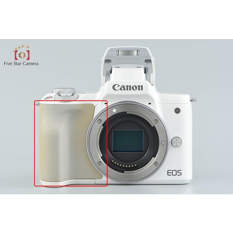 中古】Canon キヤノン EOS Kiss M ダブルズームレンズキット ホワイト