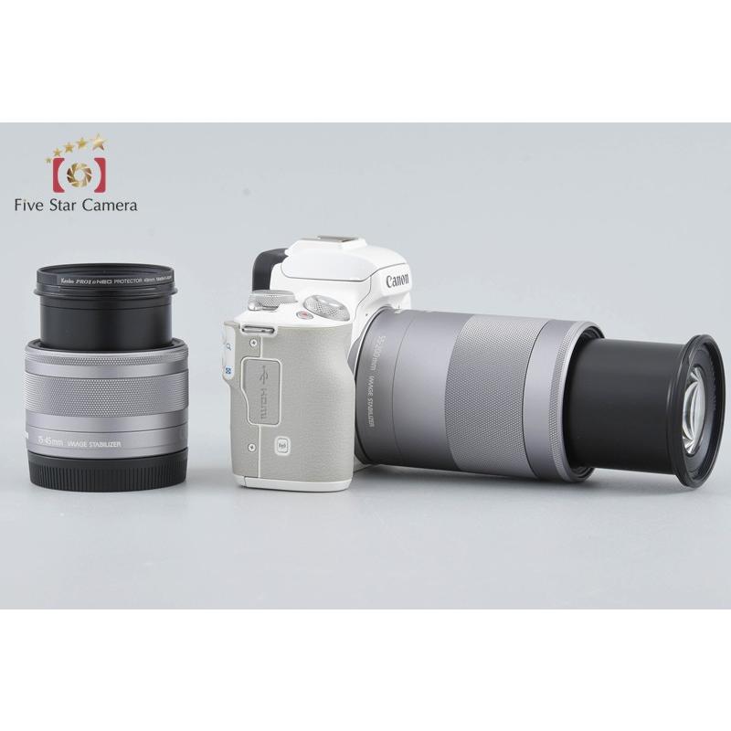 キヤノン　eos kiss m ダブルズームレンズキット　ホワイト　新品未使用 キヤノン（Canon） 【中古】Canon EOS Kiss M ダブルズームレンズ