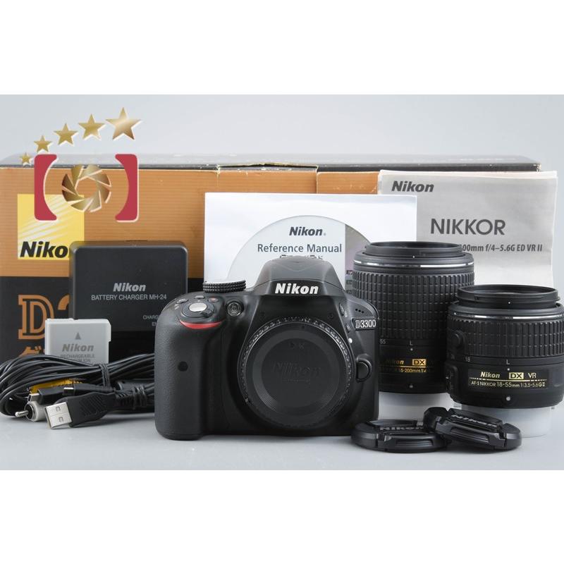 ニコン（Nikon） 【中古】Nikon D3300 ダブルズームキット ブラック 